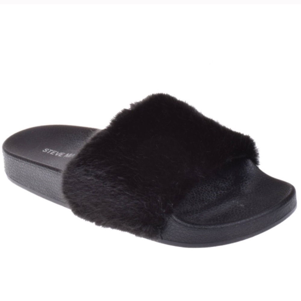Steve Madden Fur Slides